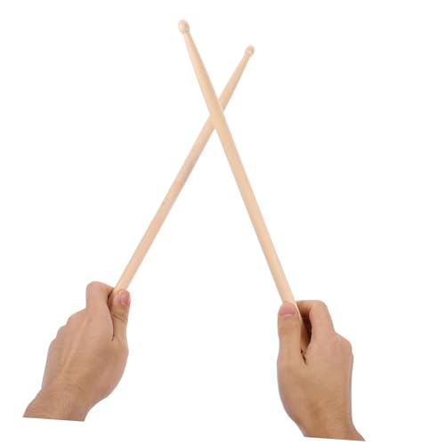 2 piezas de baquetas para batería para principiantes, duraderas, de madera para varios estilos musicales, agarre suave para tocarlas cómodamente, para práctica y presentación miniatura 4