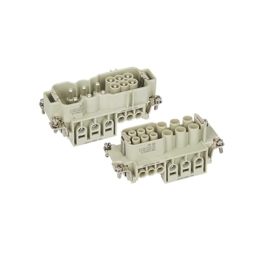 Conector rectangular HDC HWK-006 aéreo de 6 pines para conexiones industriales de 40A y 16A 2
