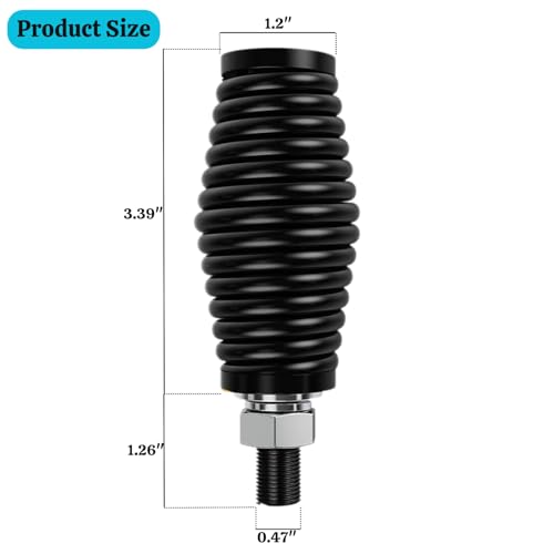 S7 Heavy Duty Barrel Spring Mounting Base, LED Whips Spring for Whip Light ATV UTV RZR SXS Can Am Truck Jeep Off Road (1pcs)