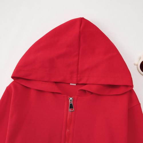 CM C&M WODRO AFUKUIA Girls Solid Jogger Set Active Zipper Long Sleeve Hoodie Sweatshirt and Sweatpants Kid Tracksuit Outfit4