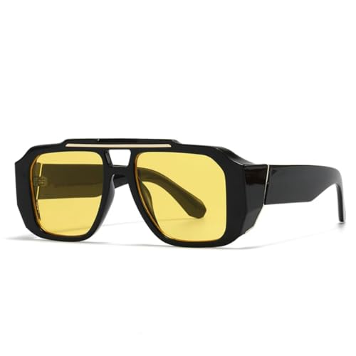 Lunettes protection UV400 à double pont rétro avec verres dégradés anti-éblouissement