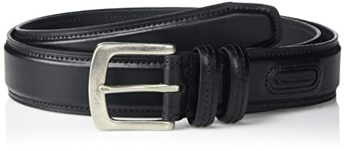 Columbia Men's Classic Logo Belt - Casual Dress with Single Prong Buckle for Jeans Khakis, Black, 42