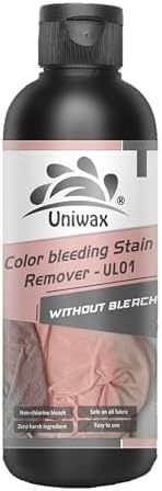 Uniwax UL01 Colour Bleeding Stain Remover without Bleach, Colour Stain Remover for Fabric 200 ml, 1 Pack