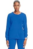 Cherokee Long Sleeve Scrubs for Women, 4-Way Stretch Performance Fabric CK781A, L, Royal