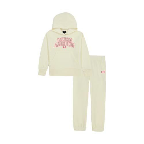 Image of Under Armour Girl's 2-piece Fleece Sweatshirt and Sweatpants Set, Soft & Comfortable
