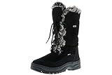  Vista Damen Snowboots Winterstiefel EISKRALLEN schwarz, Größe:39;Farbe:Schwarz