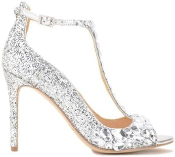 Jewel Badgley Mischka Conroy Metallic Glitter Evening Shoe - Image 4