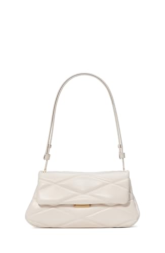 kate spade new york Bolsa de ombro de couro acolchoada Grace, creme, Creme