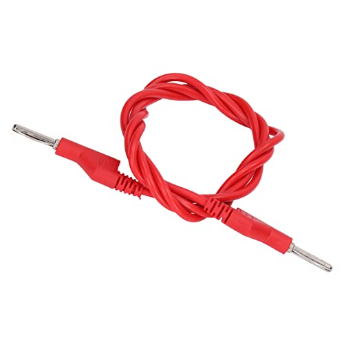 Fafeicy Hochspannung Hochspannung 4 Mm 4 Mm Hochspannungstestkabel Gestapeltes Kabel mit Messingkontakten für Autobatterien und Lastwagen (Rot)