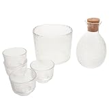 Hoement 6 piezas Vidrio Japonés con Textura Martillada para Sake y Té Elegante Juego para Degustación Frío para Decoración de Hogar y Regalo Sofisticado