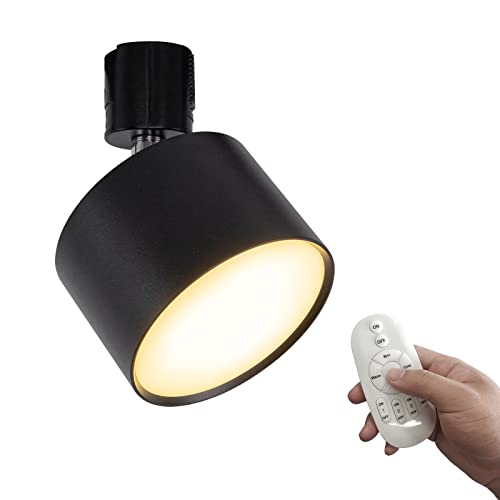 Kayyelamp Led Spot Light 9W H-Type Track Rotated Adjusting Angle Dimming Remote Control Accent Light Black Metal Simple Design For Wall Painting Bar Kitchen(No Track) #TOP11