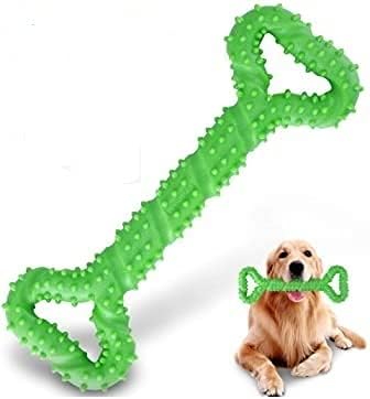 Amomi Pet Dog Chew Toys for Aggressive Chewers Large Breed Durable and Almost Indestructible Dog Toy Bone Design and with Interactive Handle