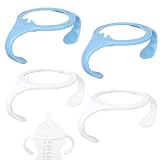 4 Stück Babyflaschen Griff, für Tommee Tippee, Ergonomisch Rutschfester Griff BPA-Frei Flaschengriffe für die Fütterung von Neugeborenen (Blau, Weiß)
