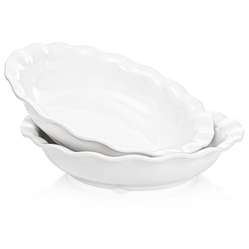 Fasmov 2 Pack Melamine Serving Bowls 12inch Larger Salad Bowls Lightweight and Unbreakable Mixing Bowl for Prepping and Serving Food Dishwasher Safe BPA Free White
