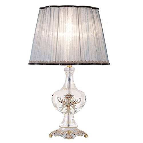 Skrivbordslampa Bordslampa europeisk kristall bordslampa kreativ enkel vardagsrum dekoration lampa varm sovrum dimmer byter säng lampa Bordslampor