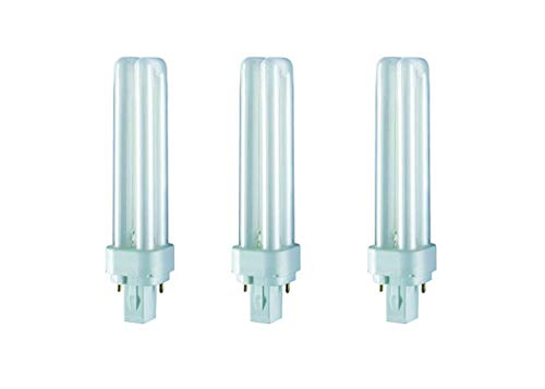 Osram Dulux D Home Decorative Durable Fluorescent Lamp (G24d-2 18W 840 4000K 1200lm) 2 PIN Pack of 3, luminous flux - COOL WHITE