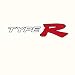 2 X Type R Racing Decal Sticker (New) Black and Red Size 8''x1.9''