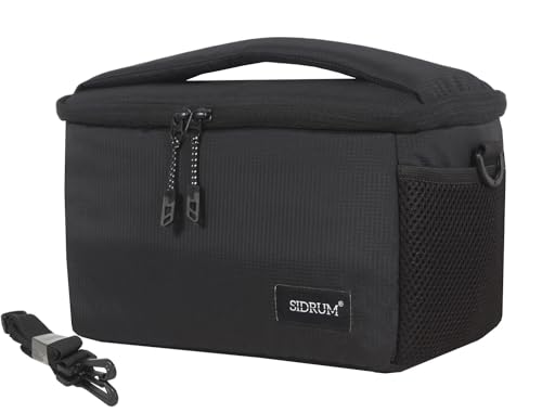 Image of Polyester Wf-11 Portable Camera Bag | Dslr Case With Adjustable Shoulder Strap | For Canon, Nikon & Other Dslr Cameras - Water Resistant, Anti-Shock (Black)