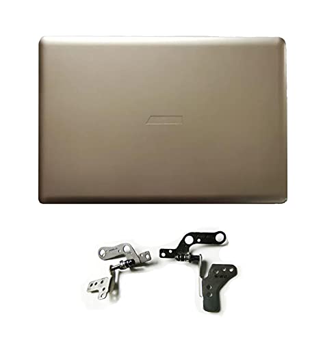 Ersatz für ASUS X580V NX580V NX580VD N580V N580VD LCD Heckdeckel Top Back Cover Case & Scharniere (Gold A+H) Cover