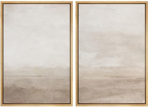 SIGNWIN Framed Canvas Print Wall Art Abstract Wave Pattern Modern