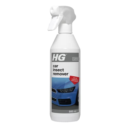 HG Car Insect Remover Removes Dried Out Bug Stains & Residue from Bonnets Bumpers Windows & Windscreens Vehicle Cleaner for Insects & Mucky Deposits 500ml Spray (239050106)