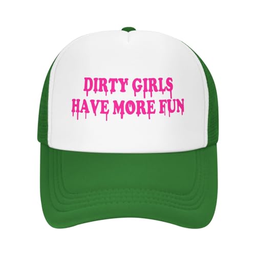 Dirty Girls Have More Fun Funny Quote Trendy Gift Hot Pink Hat