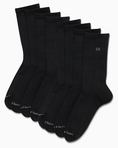 Image of Calvin Klein Womens Crew Socks - 8 Pack Soft Cushioned Athletic Crew Socks for Women for Running and Workout
