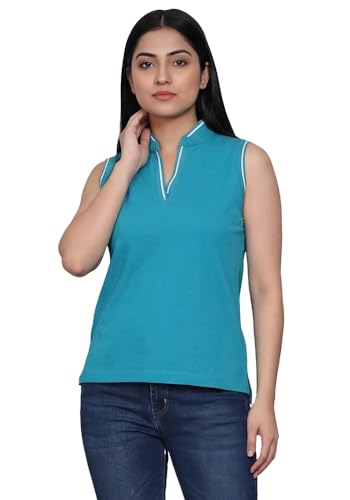 Image of Wear Your Opinion Mandarin Collar Sleeveless T Shirt for Women Top