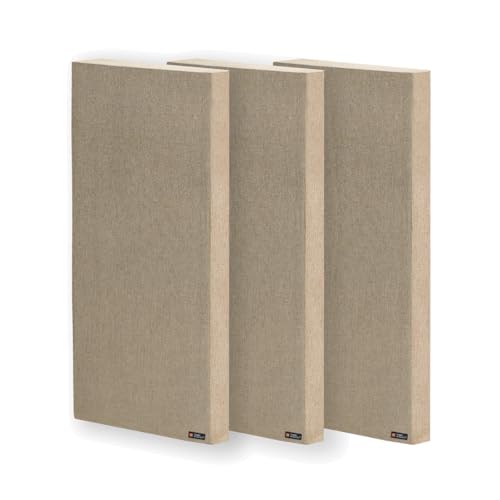 Image of Timber Acoustics Panels, Roxul Rockwool Absorption Panels, 2' x 4' x 3 inch. NRC=0.90 [SET OF 3] (Camel)