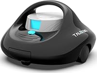 TALOSBO Pleco Se Poolroboter Akku 130 Mins Leistungsstarke Reinigung, Automatischer Kabelloser Poolreiniger Duale Motoren für Flachboden Pool bis zu 80 m²
