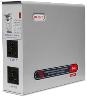 Maxine 1000 Watt 220v to 110v (Mark II) Step Down Voltage Converter for US Appliances used in India 110v Step Down Transformer