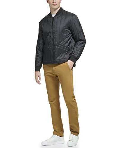 Image of DOCKERS Men's Channel Quilted Open Bottom Bomber Jacket