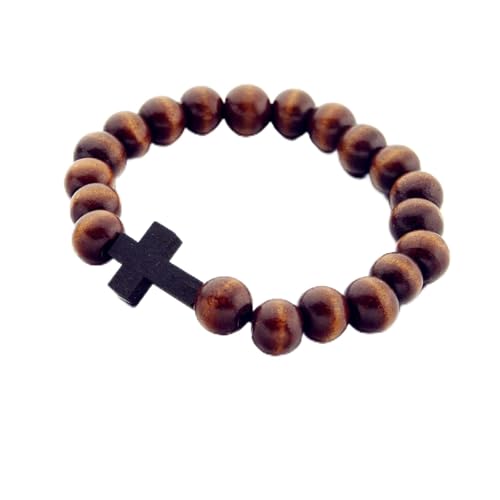 Pulsera de cuentas de madera 10MM estilo boho miniatura 1