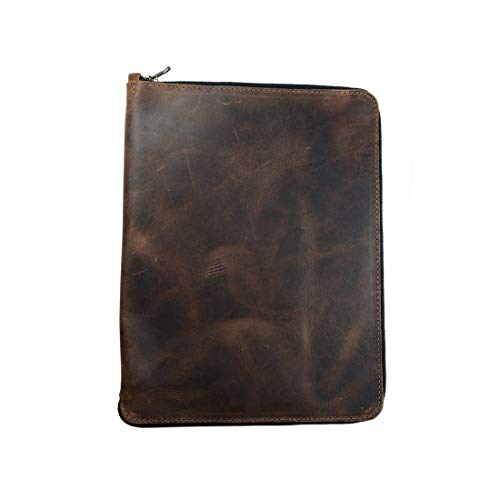 image for Hide & Drink, Rustic Durable Leather Zippered Journal Cover for Molesk