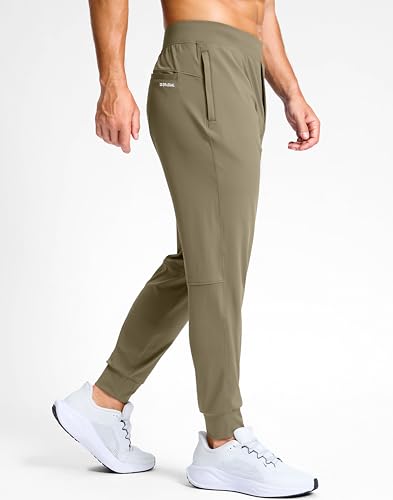 Image of G Gradual Men's Golf Joggers Pants with Zipper Pockets Stretch Sweatpants Slim Fit Track Pants Joggers for Men Work Running