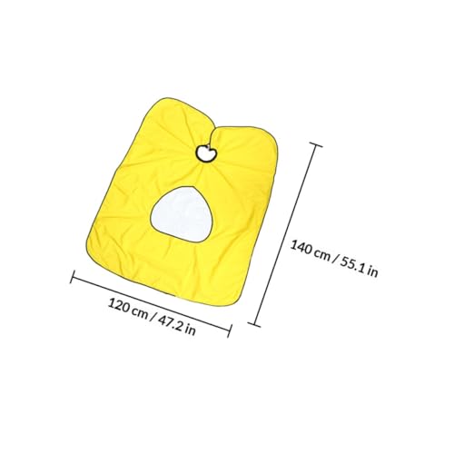 2 piezas Capa impermeable para barbería con ventana de visualización, capa para salón de peluquería para adultos, capa protectora para corte y tinte de cabello en rojo y amarillo miniatura 2