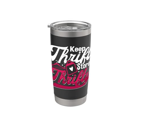 Keep Thrift Stores Thrifty Yard Sale Comprador Compras de segunda mano Vaso térmico de acero inoxidable de doble pared