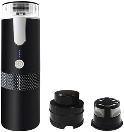 Cafetière électrique portable 3 en 1, moulin à café à capsules