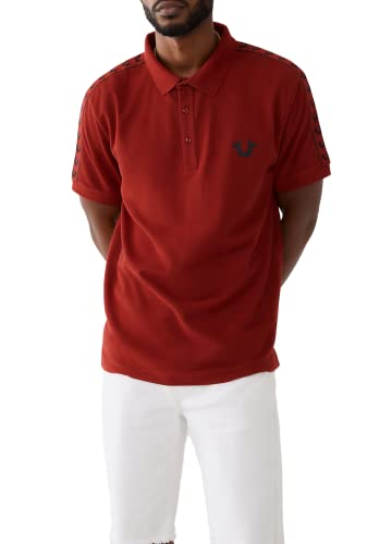 True Religion Men's Damask Short Sleeve Polo2