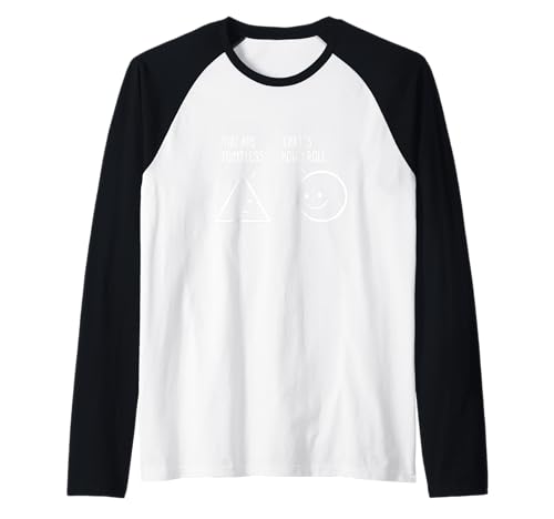 Eres inútil, así que rodar Math Funny Pun Camiseta Manga Raglan
