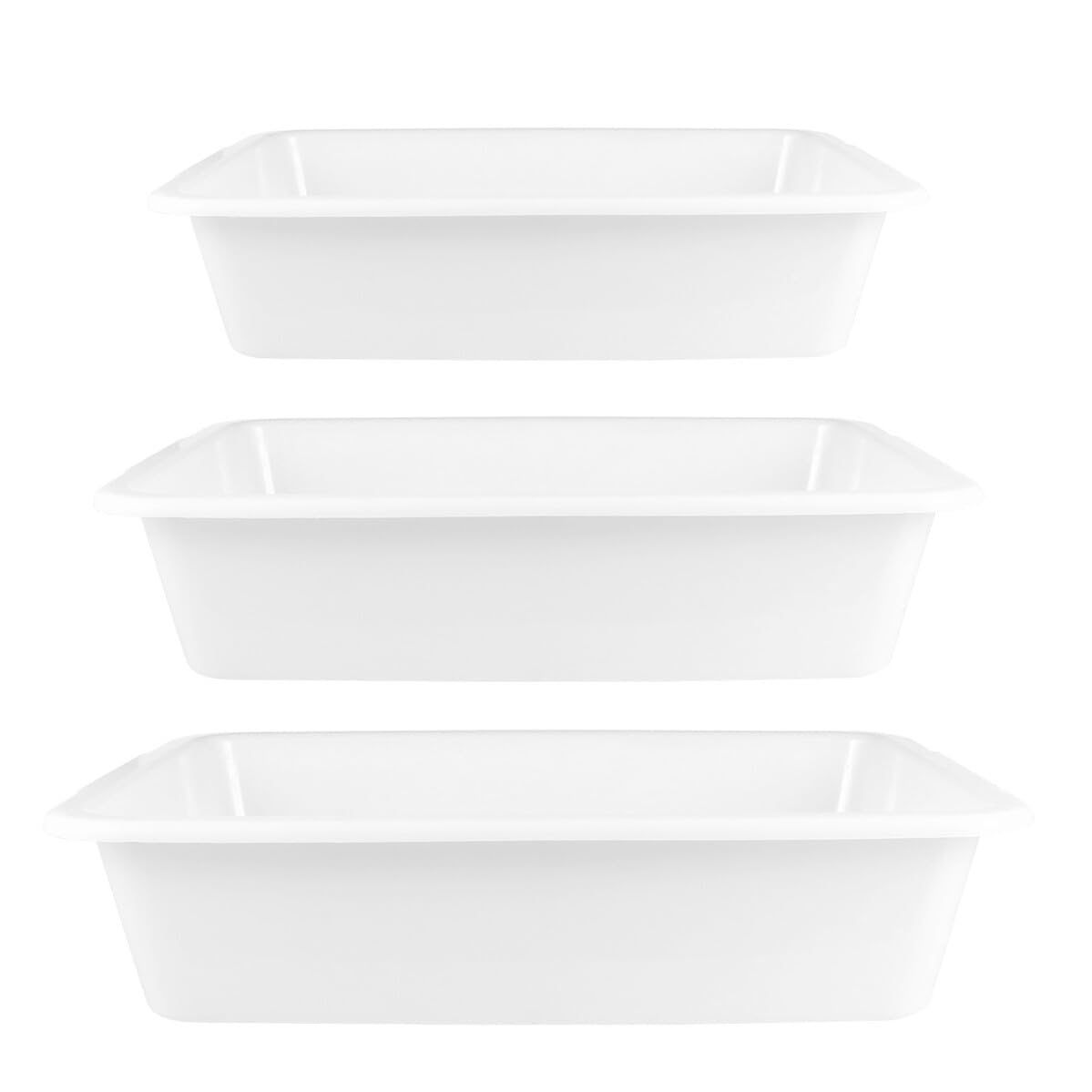 Hemobllo Set 3 Pezzi Vassoi per Reagenti Chimici in Plastica Resistenti ad Acidi e Alcali Attrezzatura da Laboratorio per Conservazione Utensili Dimensioni Grandi Medie e Piccole