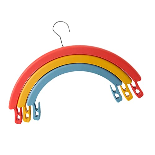 Cabilock Strong Material Clothes Hanger Non-Slip Rotating Design Rainbow Style Hangers for Tank Tops Pants