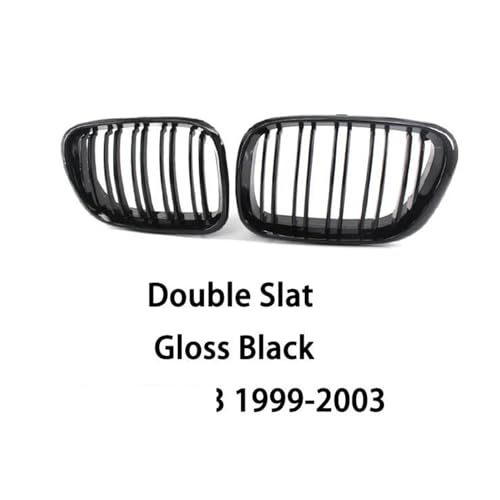 Rejilla Delantera de Doble Línea para E53 X5 en Negro Central Parachoques 3
