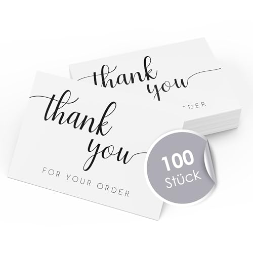 MAVANTO 100 Thank you for your order tarjetas - Tarjetas de agradecimiento para clientes satisfechos