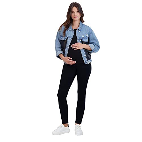 Savi Parker Women’s Maternity Jeans Over The Belly - Pregnancy Must Haves Fall And Winter Maternity Clothes (S, Black Rinse) #TOP6