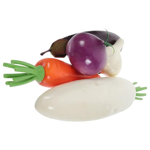 iplusmile 5個 加重泡沫フェイク野菜モデル点 おままごと用リアル装飾 食品サンプル キッチン 店舗ディスプレイ向け