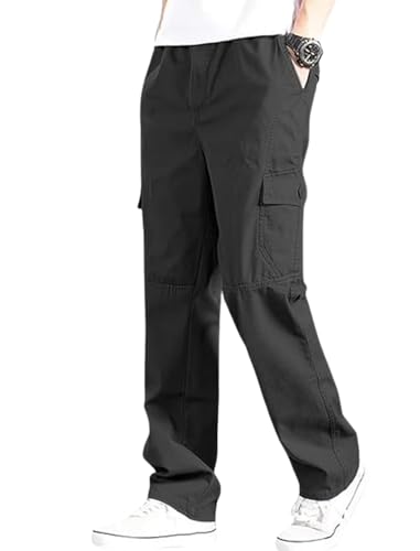 Image of DEELMO Men's Stylish Multi-Pocket Cargo Pants || Casual Fit Trousers || Stylish Cargo Trousers for Men || Men's Pants (MD506 01 04)
