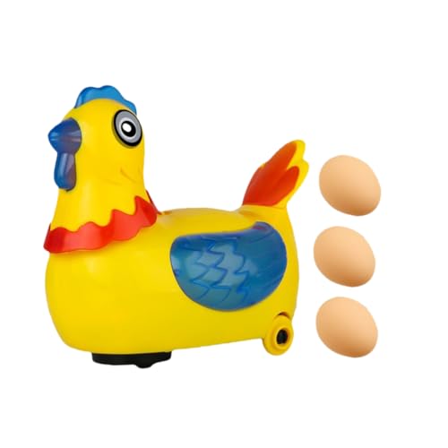 KICHOUSE 早期 鶏の卵 子供用 歩く 歌う 電動鶏のおもちゃ 赤ちゃんのおもちゃ 楽しい遊び道具 ランダムカラー