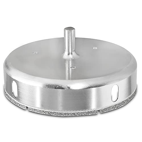 Image of Luomorgo 120mm /4-3 /4 inch Diamond Hole Saw | 1.1 inch Cutting Depth, Diamond Drill Bits, For Glass Ceramic Marble Porcelain Tile, For Granite Quartz Gemstone