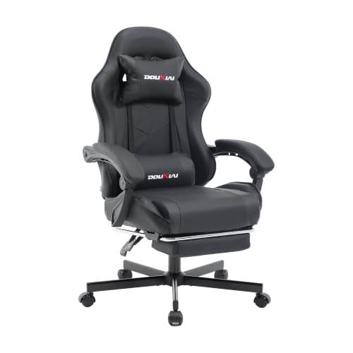 GAMFULL Ergonomic Gaming Chair Review: Full-Black Comfort with a Footrest